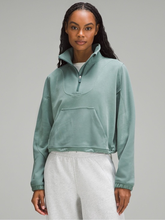lululemon athletica Jackets & Blazers - Lululemon Brushed Softstreme Ribbed Half Zip size 8